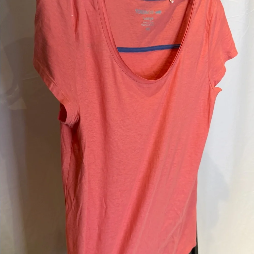 Toad&Co Vibrant Coral Short Sleeve Tee - Picture 2 of 4